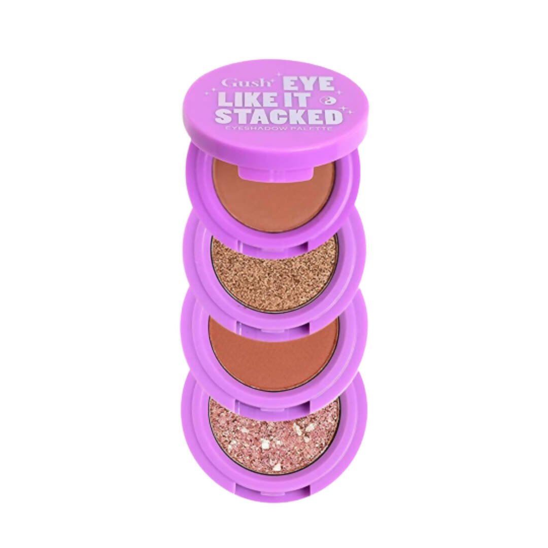 Gush Beauty Eye Like It Stacked - Summer sundowner - 4 in 1 - Brick Brown, Toasted Coffee, Bronze Terracotta & Champagne Shimmer - Mytrendzcart