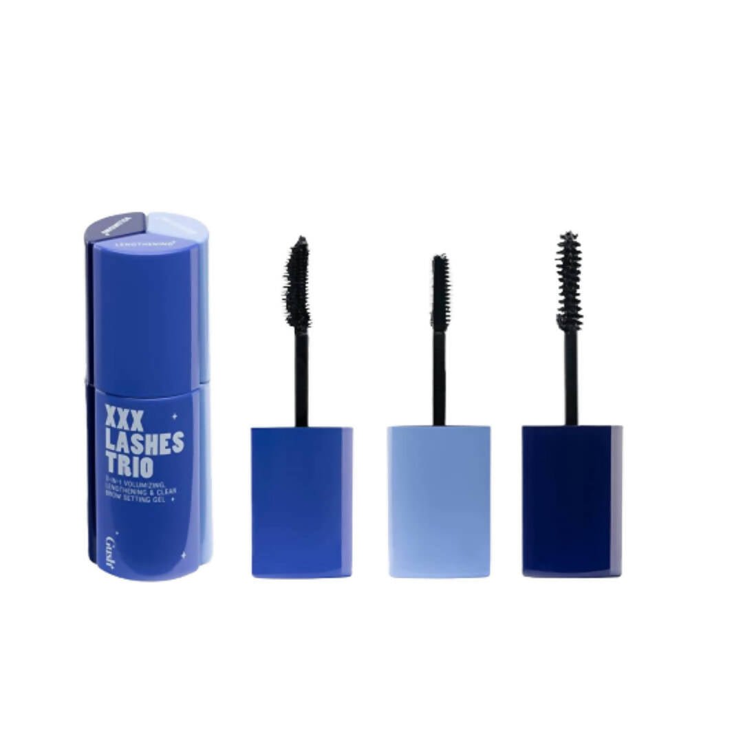Gush Beauty XXX Lashes Trio - Black Out - 3 - in - 1 - Lengthening & Clear Brow Setting Gel - Mytrendzcart