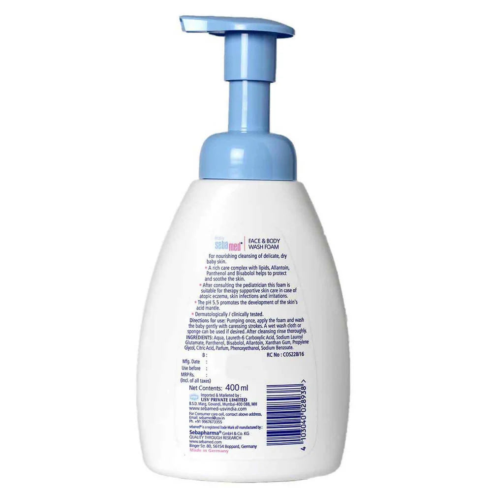 Sebamed Baby Face & Body Foam Wash -400 ml Mytrendzcart