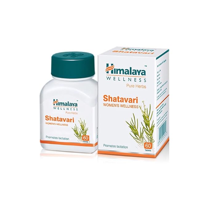 Himalaya Pure Herbs Shatavari Women's Wellness Tablets, Promotes lactation, White