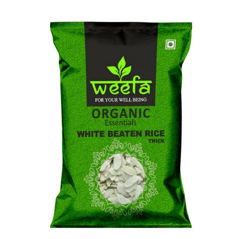 Weefa Organic White Beaten Rice Thick Poha - Mytrendzcart