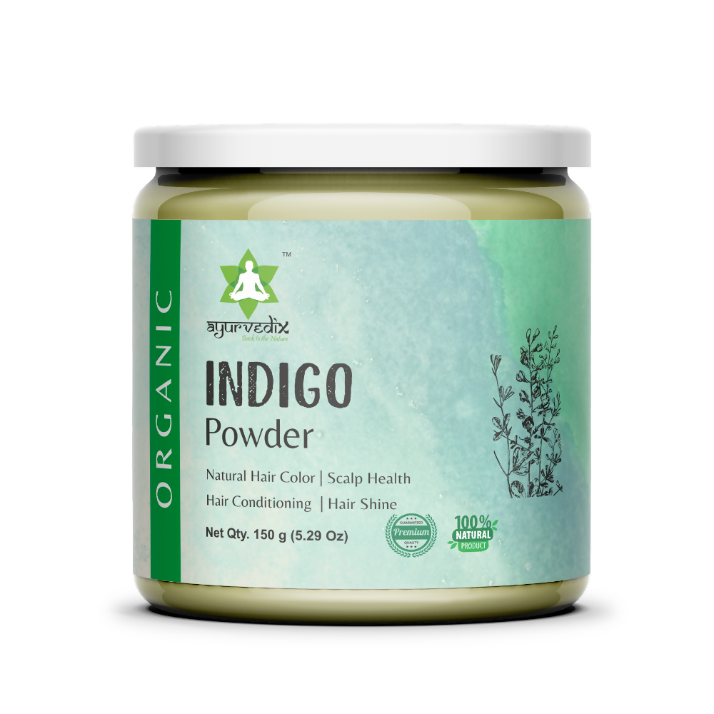 Ayurvedix Organic Indigo Powder - Natural Hair Colour - Mytrendzcart