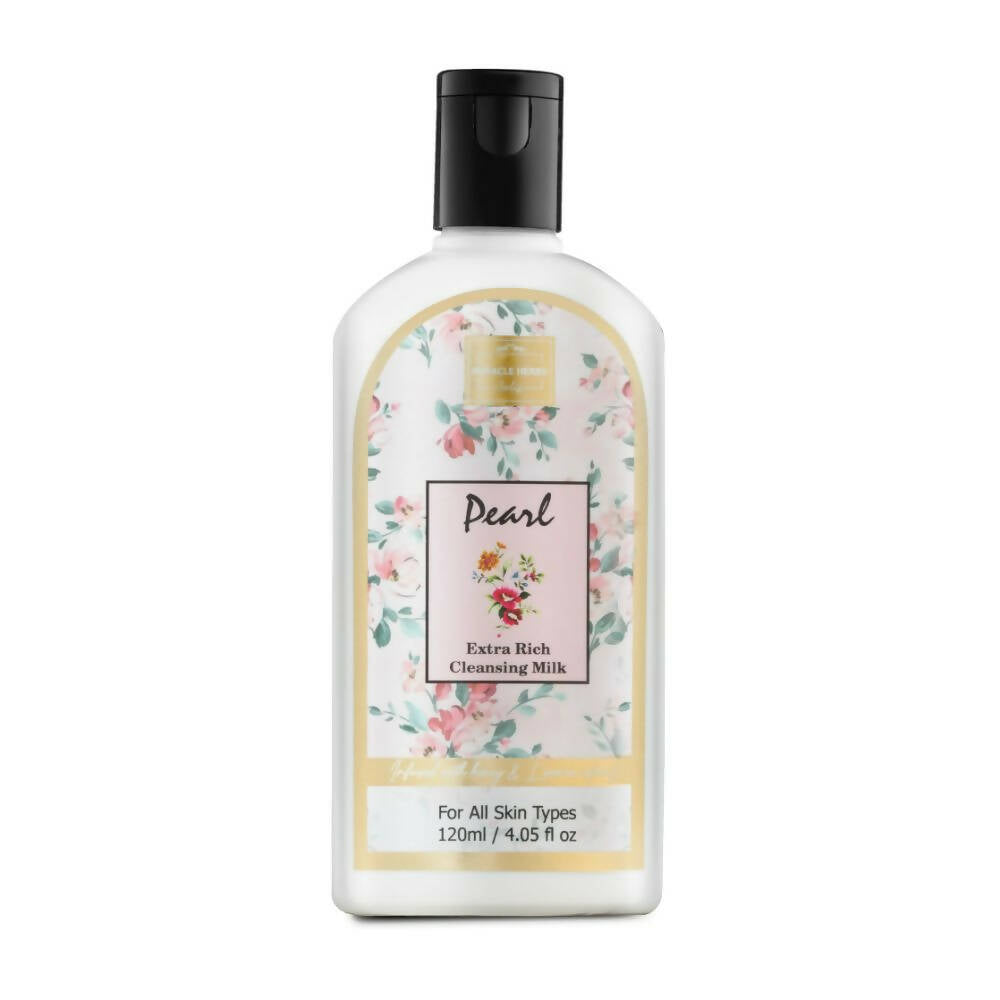 Miracle Herbs Pearl Extra Rich Cleansing Milk For All Skin Types - Pink - Mytrendzcart