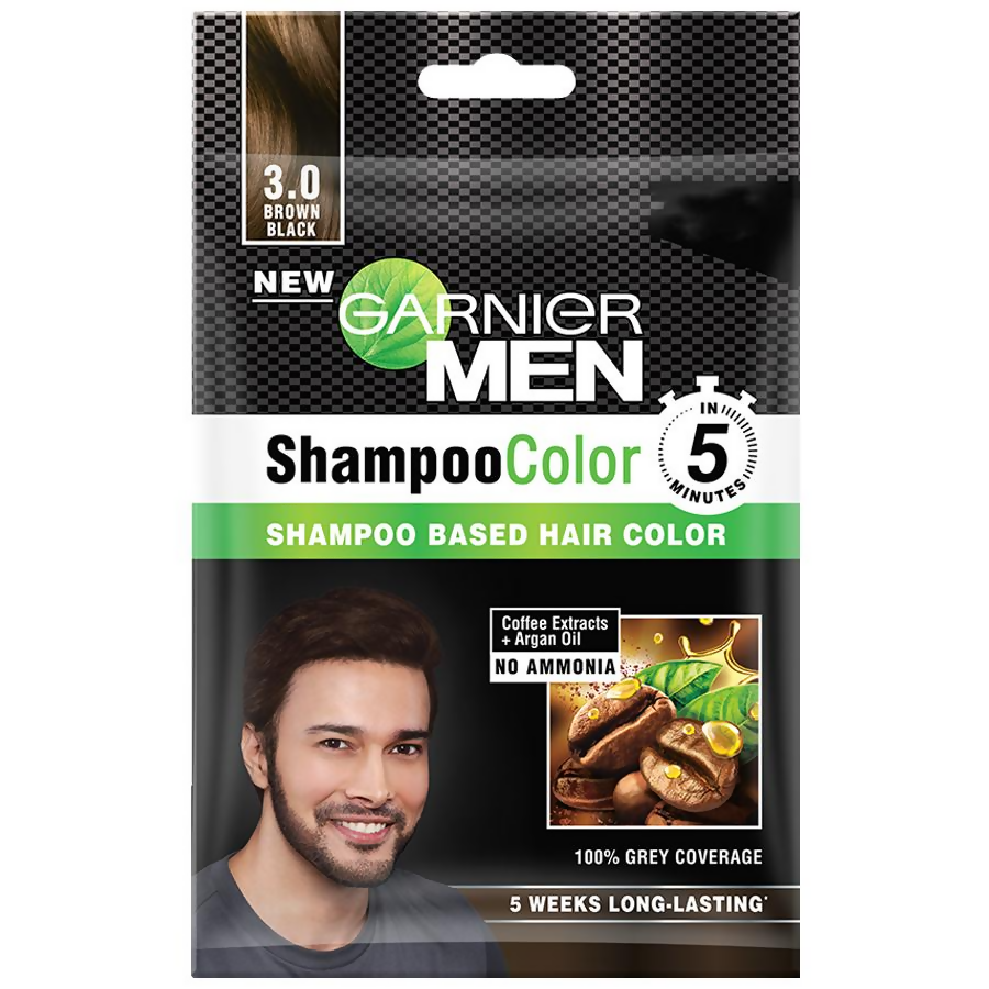 Garnier Men Shade 3 Shampoo Color-Brown Black - Mytrendzcart