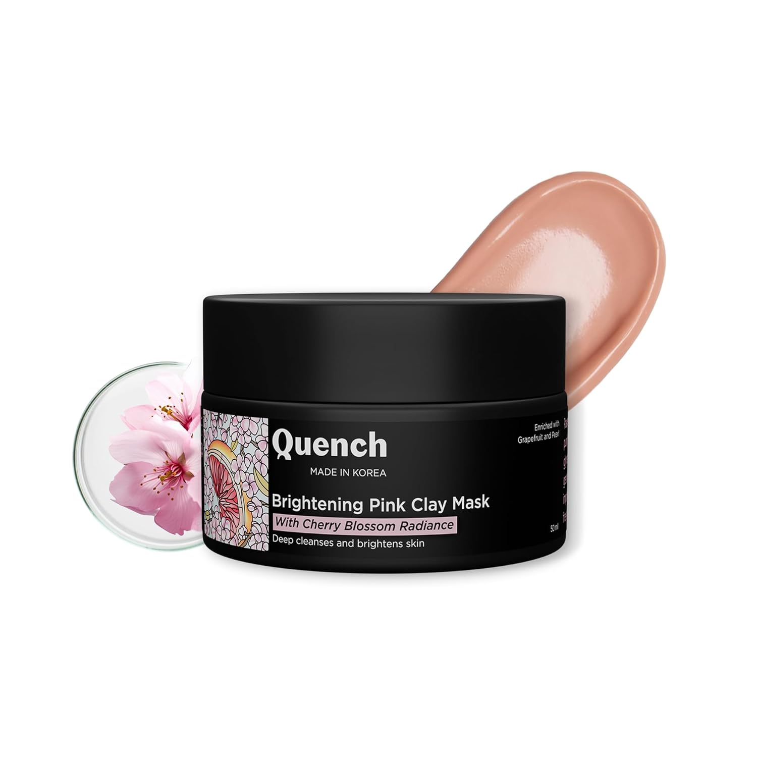 Quench Botanics Mon Cherry Brightening Pink Clay Mask - Korean Skincare - Mytrendzcart