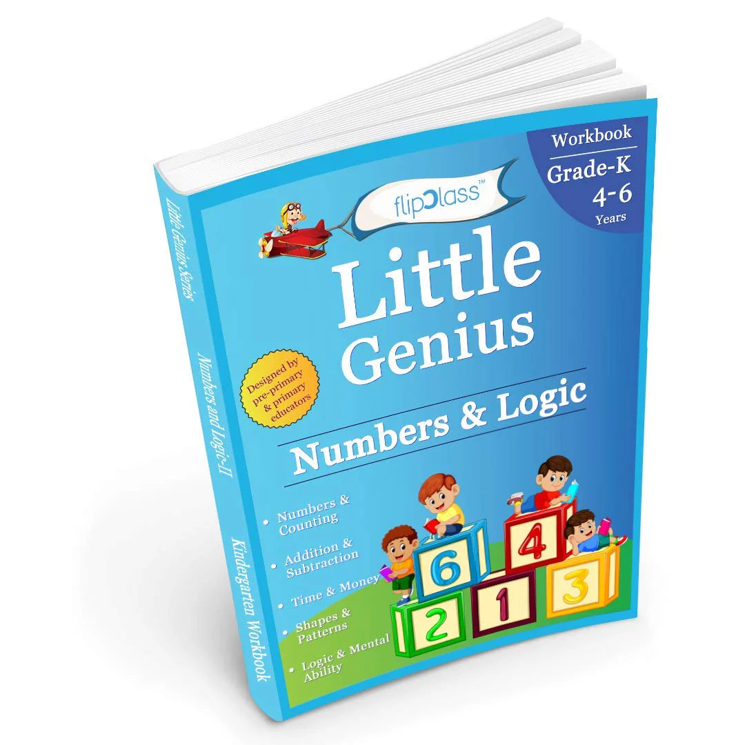 Numbers & Logic: KG Workbook (Little Genius Series) to Pre-Primary Child (4-6 yrs)(English) Mytrendzcart