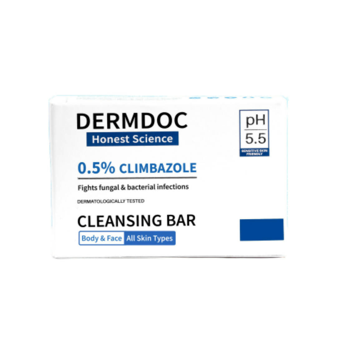 Dermdoc 0.5% Climbazole Cleansing Bar For Body & Face, For All Skin Types - Mytrendzcart