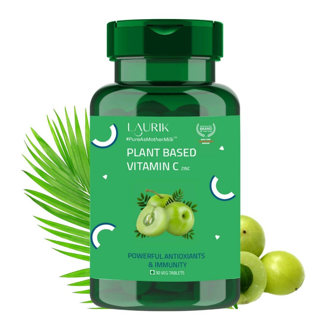 Laurik Plant Based Vitamin C With Zinc Supplements Tablets For Men & Women | Maintain Energy Levels & Boost Immunity - Mytrendzcart