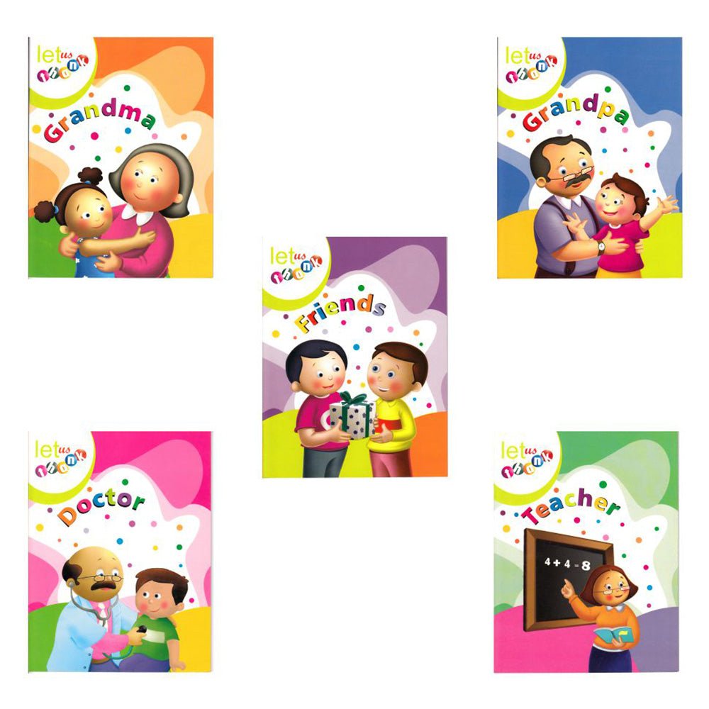 Jolly Kids Let Us Thank To Grandpa, Grandma, Friends, Doctor, Teacher Short Stories For Kids| Set of 5| Ages 3 - 7 Year - Mytrendzcart