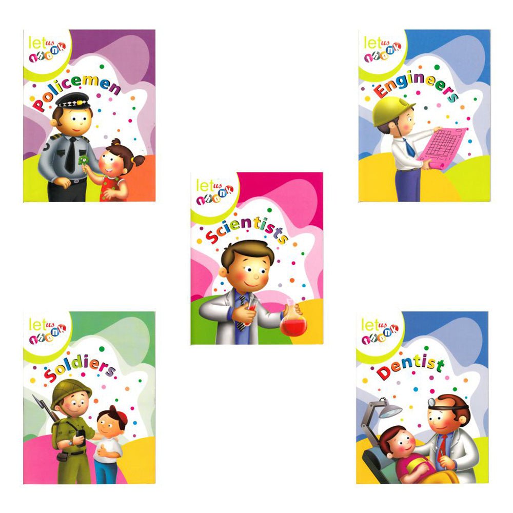 Jolly Kids Let Us Thank To Policemen - Scientist - Soldier - Engineer - Dentist Short Story Books Set of 5| Ages 3 - 7 Year - Mytrendzcart