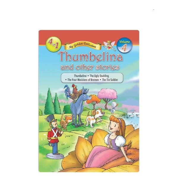 Jolly Kids My Golden Collection Volume 4 Thumbelina and Other 4 in 1 Stories| Bedtime Story Book for Kids Ages 3 - 8 Year - Mytrendzcart