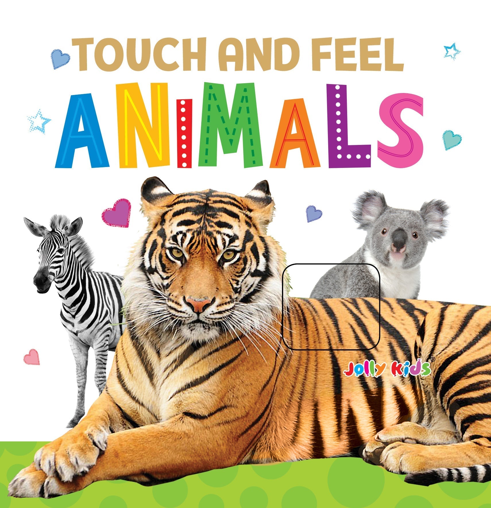 Jolly Kids Touch and Feel Board Book: Animals| Picture Book for Kids Ages 1 - 4 Years| Touch & Feel Activity Book - Mytrendzcart
