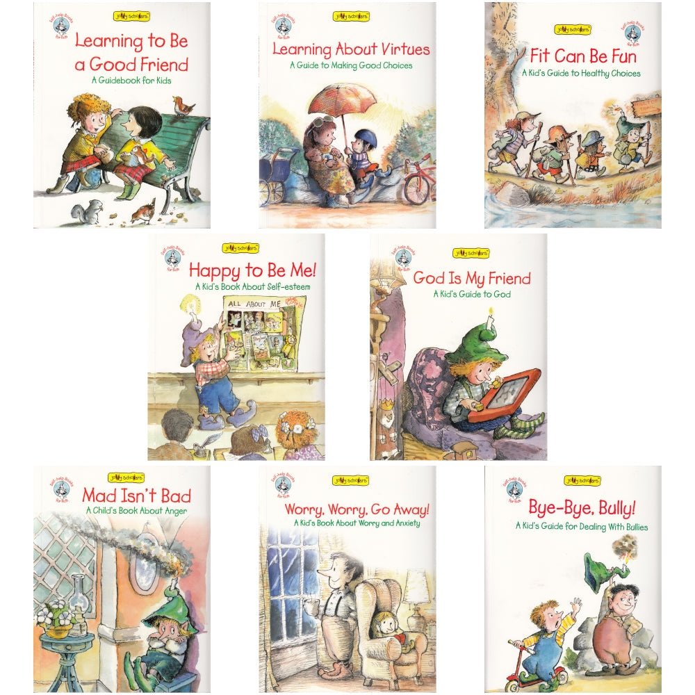Jolly Scholars Self - Help Book Set Of 8| Ages 6 - 15 Years| Children Health, Family & Personality Development Book - Mytrendzcart