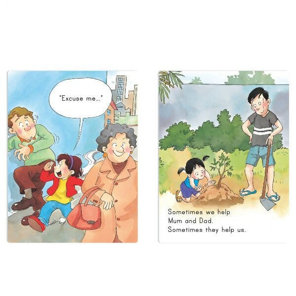 Jolly Scholars Social Well Being Hardbound 8 in 1 Stories Book For Kids To Learn Respect, Manner, Helping Our Friends, Family and So On Ages 3 - 6 Years - Mytrendzcart
