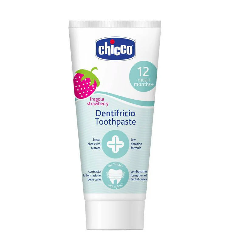 Chicco Dentifricio Toothpaste For 12+ Months Kids -Fragola Strawberry - 50 ml Mytrendzcart