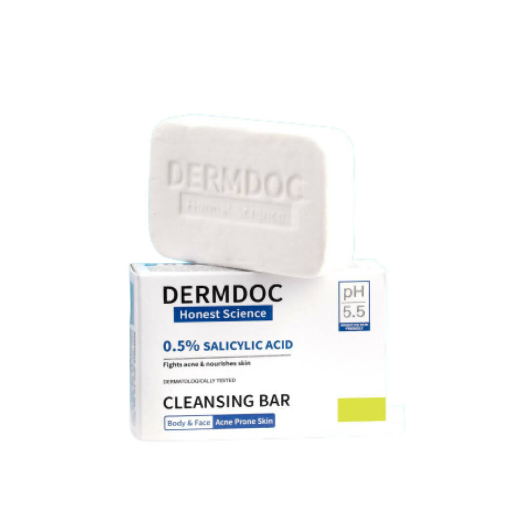 Dermdoc 0.5% Salicylic Acid Cleansing Bar, Deeply Cleanses & Nourishes Skin, All skin Types - Mytrendzcart