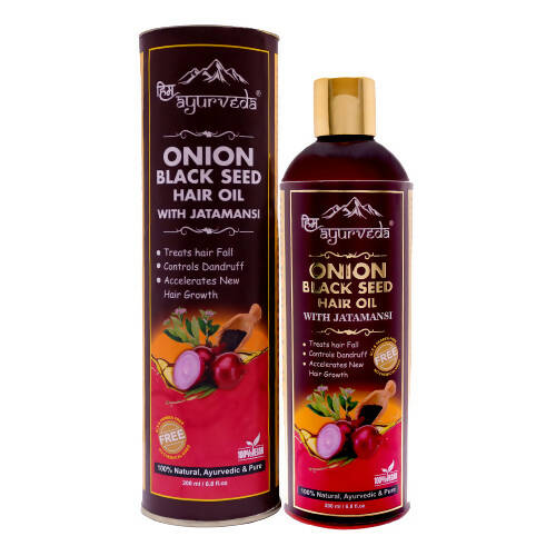 Him Ayurveda Onion Black Seed Hair Oil with Jatamansi - Mytrendzcart