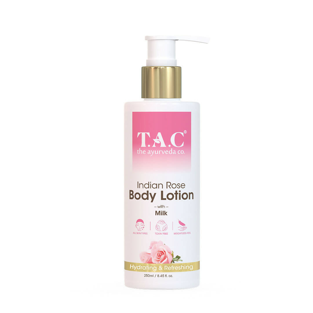TAC - The Ayurveda Co. Indian Rose Body Lotion for Dry Skin with Milk Extract for Deep Nourishment & Moisturization - Mytrendzcart