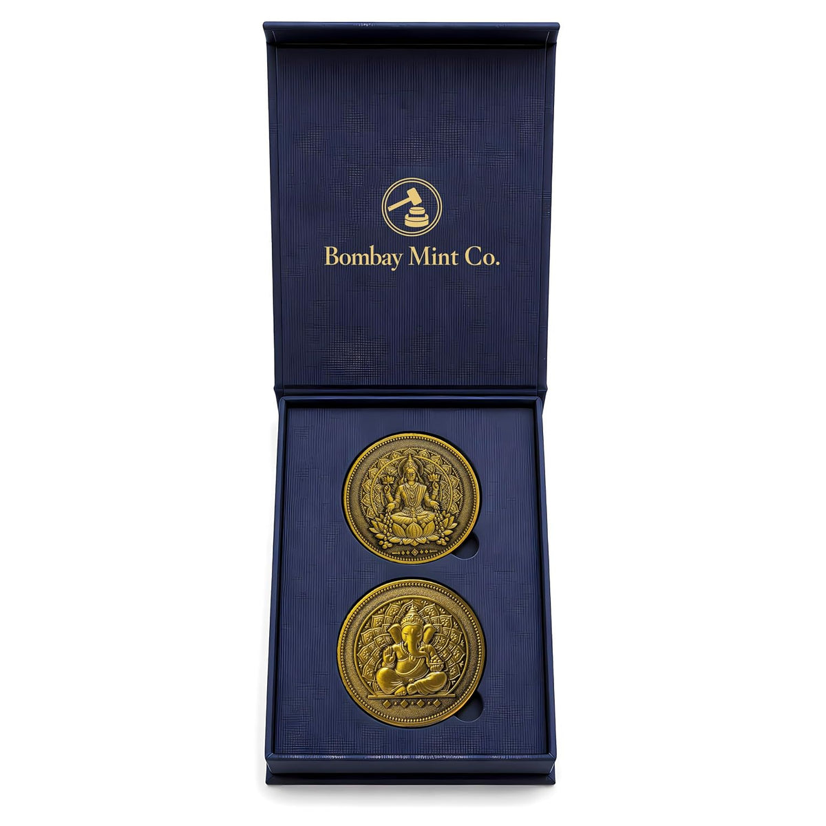 Lakshmi Ganesha Coin Set with Gift Box (Set of 2)