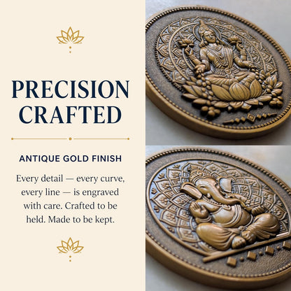 Lakshmi Ganesha Coin Set with Gift Box (Set of 2)