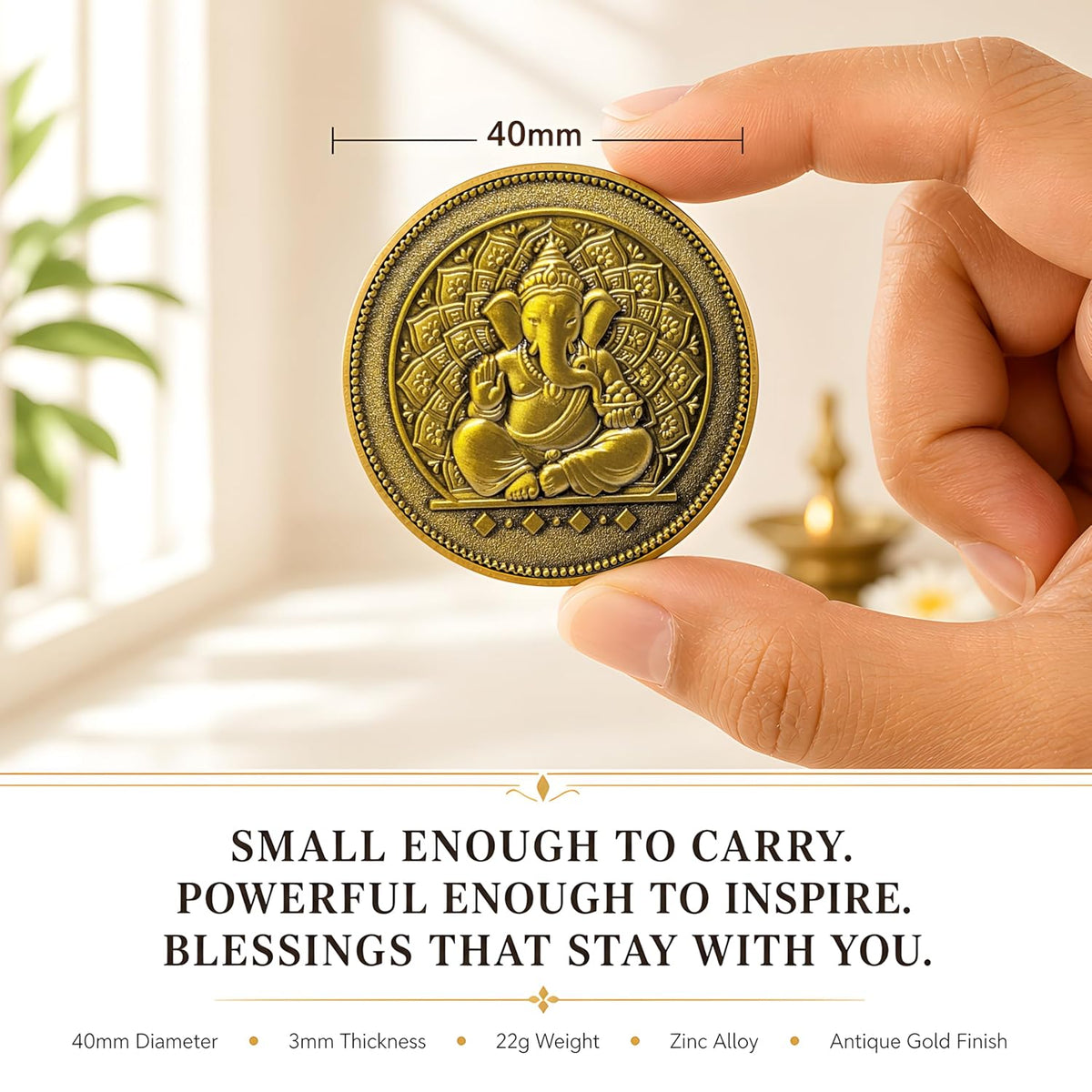 Lakshmi Ganesha Coin Set with Gift Box (Set of 2)