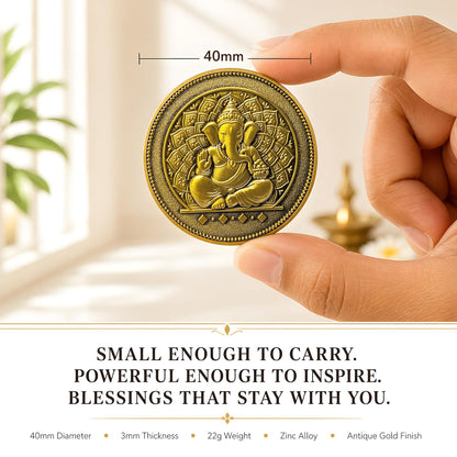 Lakshmi Ganesha Coin Set with Gift Box (Set of 2)