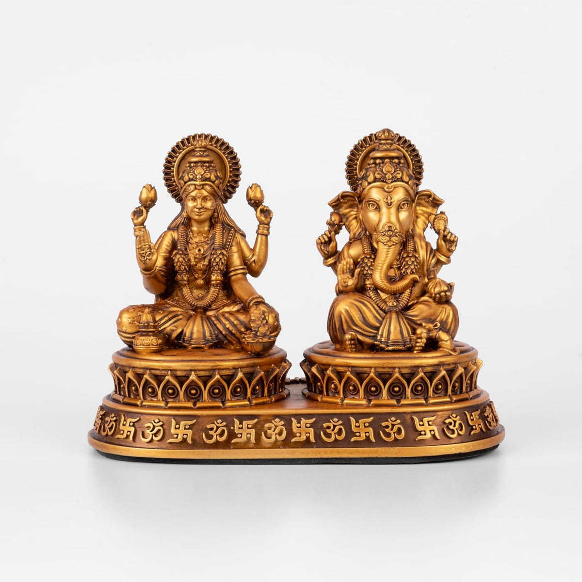 Laxmi Ganesh Idol Set - Resin Murti, 4 Inch