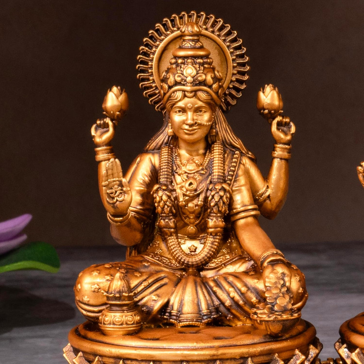 Laxmi Ganesh Idol Set - Resin Murti, 4 Inch