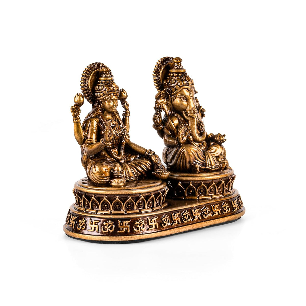Laxmi Ganesh Idol Set - Resin Murti, 4 Inch