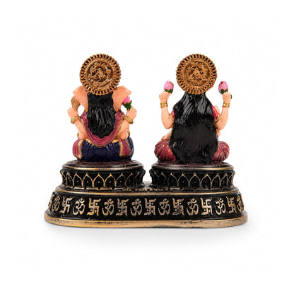 Laxmi Ganesh Idol Set - Resin Murti, 4 Inch