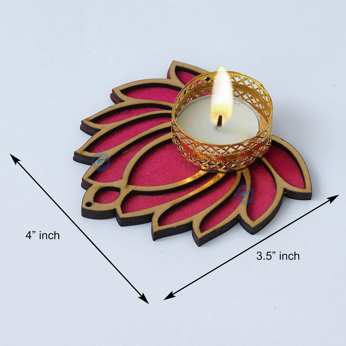 Lotus Floor Rangoli Tealight Holders (Set of 6)