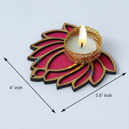 Lotus Floor Rangoli Tealight Holders (Set of 6)