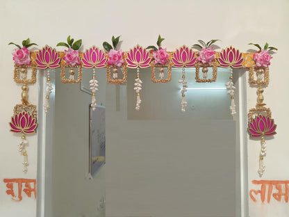 Lotus & Rose Door Toran, 3 Ft (Adjustable)