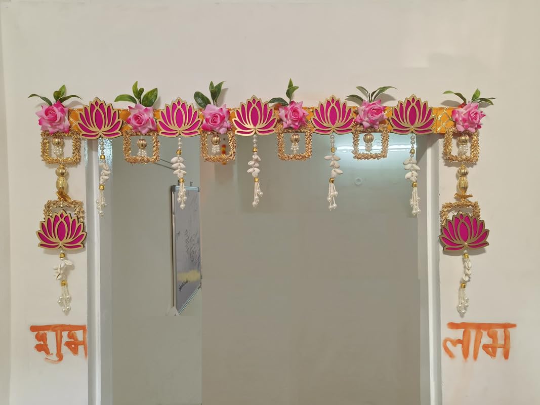 Lotus & Rose Door Toran, 3 Ft (Adjustable)