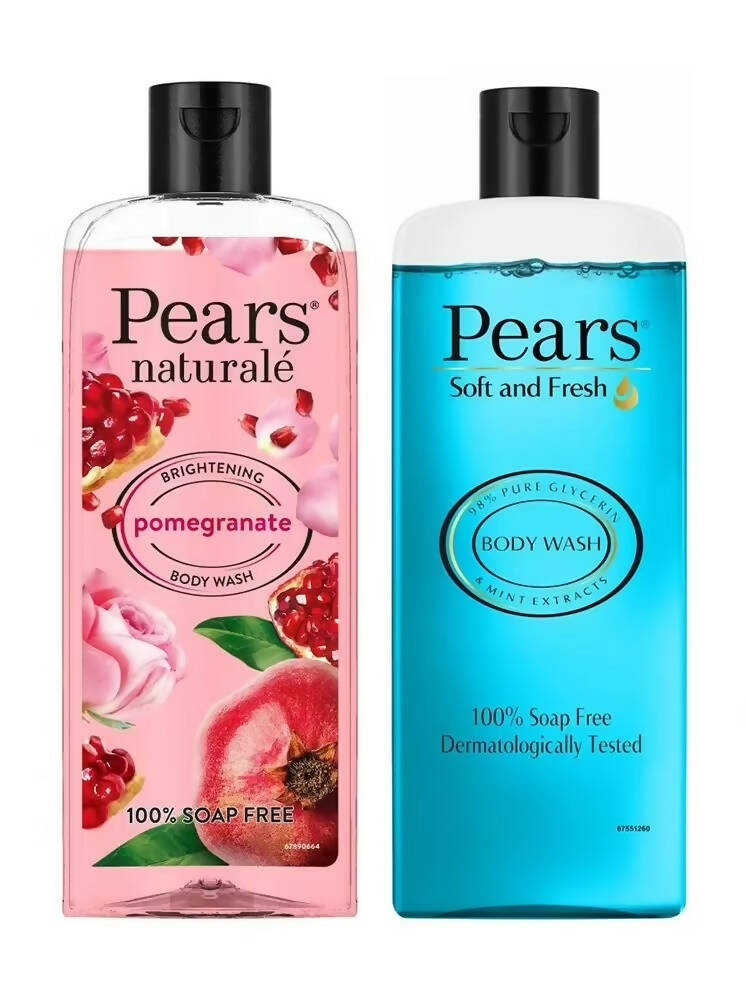 Pears Soft & Fresh And Naturale Brightening Pomegranate Body Wash Combo - Mytrendzcart