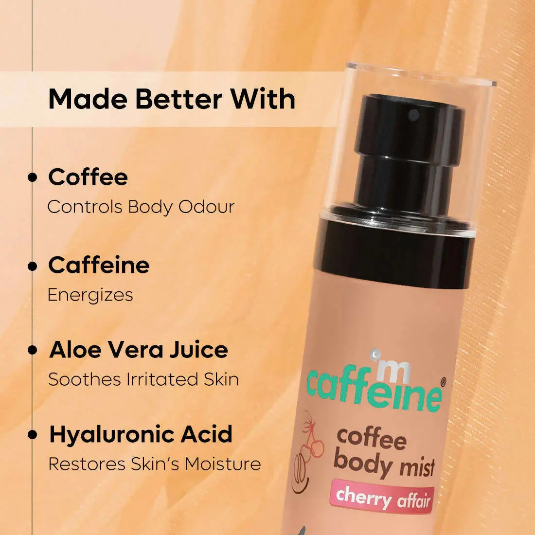 mCaffeine Cherry Affair Energizing Coffee Body Mist -100 ml - Mytrendzcart