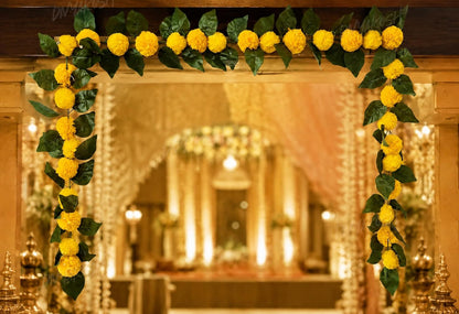 Mango Leaf & Marigold Vine, 80 Inch