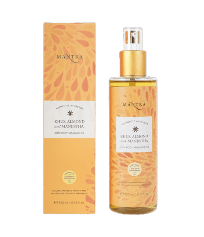 Mantra Herbal Khus, Almond and Manjistha Pitta Body Massage Oil - Mytrendzcart