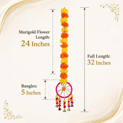 Marigold Ring Bell Hangings (Set of 10)
