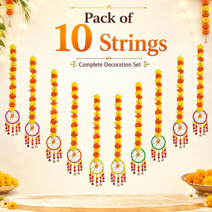 Marigold Ring Bell Hangings (Set of 10)
