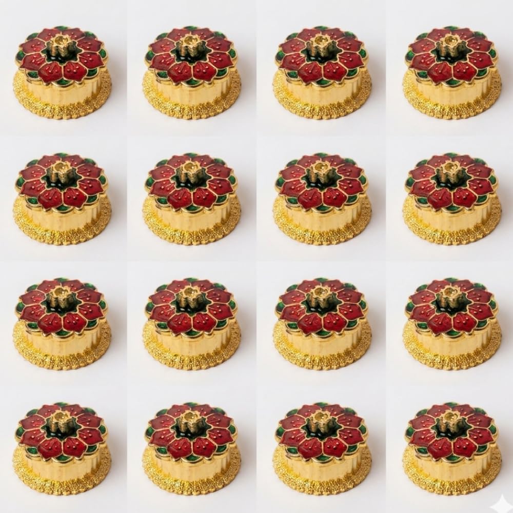 Meenakari Kumkum Boxes (Pack of 10)