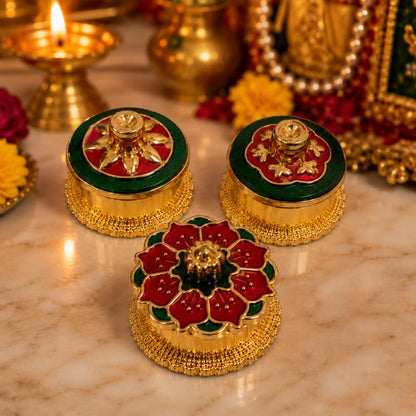 Meenakari Kumkum Boxes (Pack of 10)