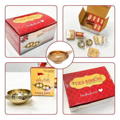 Mini Antique Brass Diya, 1 Inch (Set of 10)