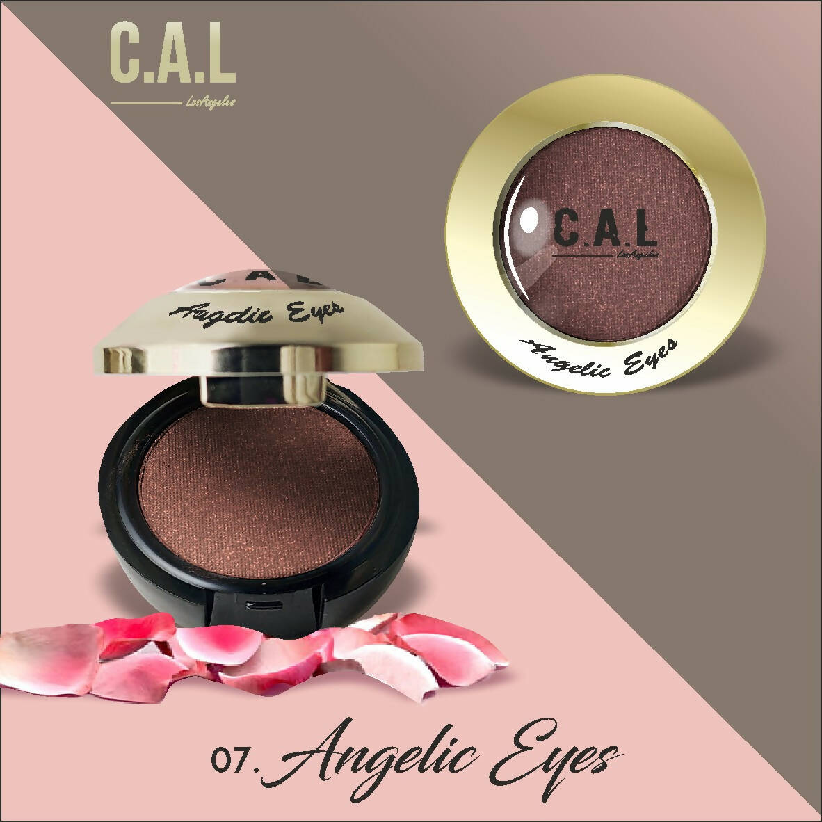 CAL Los Angeles Angelic Eye Shadow (Single Eyes) 07-Brown - Mytrendzcart