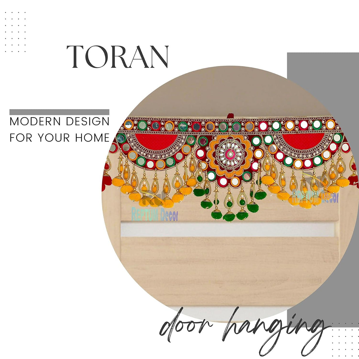 Multi Zula Pearl Bead Toran, 37 Inch