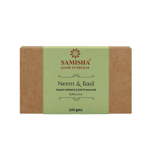 Samisha Organic Neem & Basil Skin Clearing Bathing Bar - Mytrendzcart