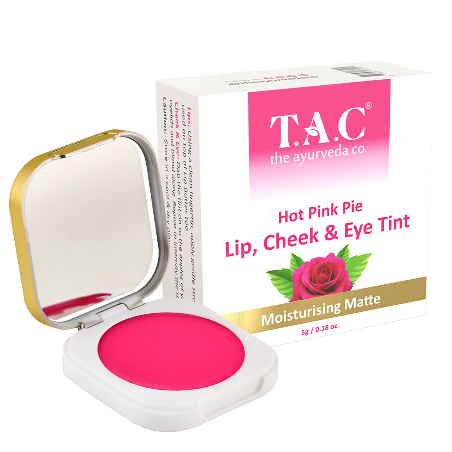 TAC - The Ayurveda Co. Hot Pink Lip, Cheek & Eye Tint - Mytrendzcart