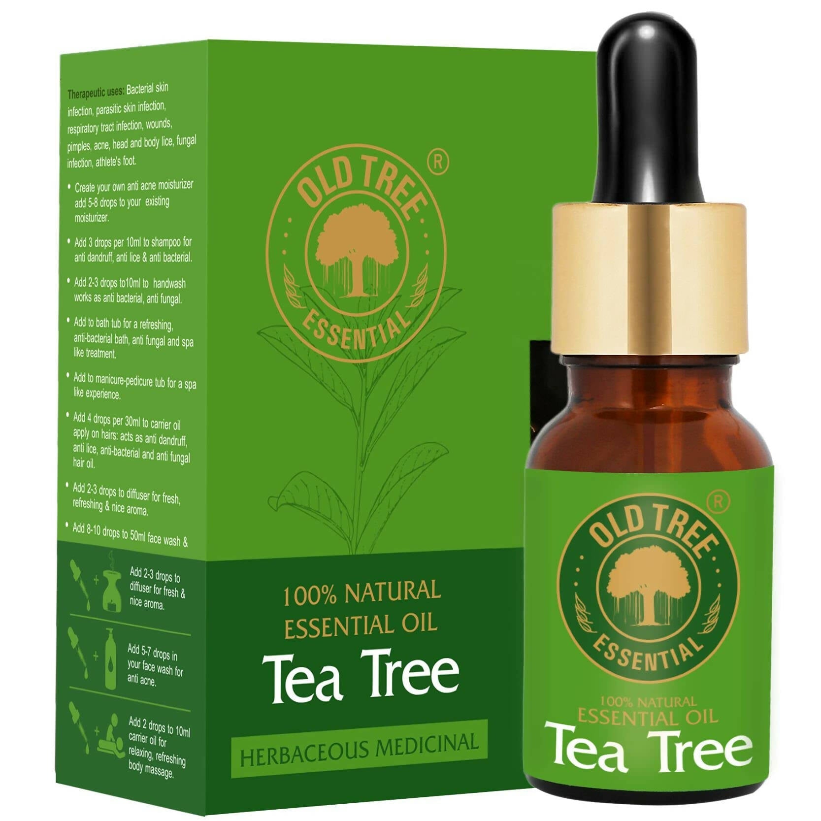 Old Tree Essential Pure & Natural Tea Tree Essential Oil - Mytrendzcart