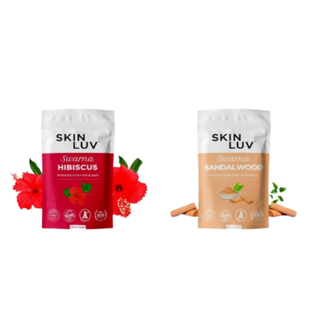 SkinLuv Swarna Hibiscus Powder And Sandalwood Powder Combo - Mytrendzcart