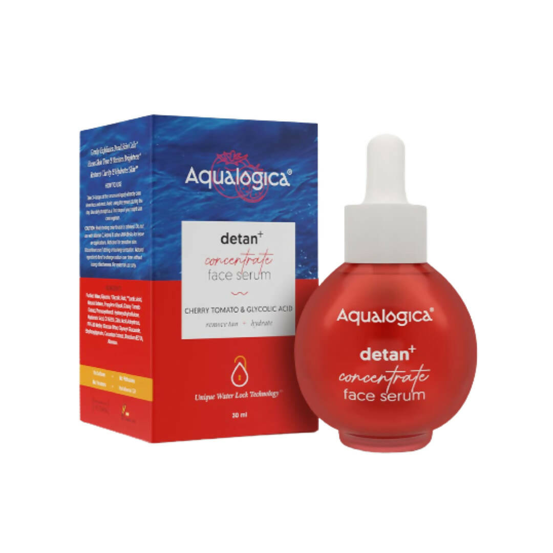 Aqualogica Detan+ Concentrate Face Serum With Cherry Tomato, Glycolic Acid & Hyaluronic Acid - Mytrendzcart